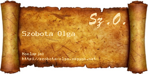 Szobota Olga névjegykártya